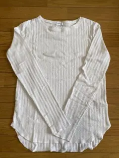 LEPSIM ホワイト 薄手ニット　長袖トップス