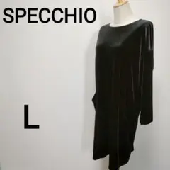 SPECCHIO L ロングワンピース　ベロア生地風　サラサラ　B238のサムネイル