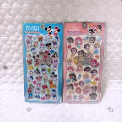 【正規品】プチドロップステッカー ミッキーフレンズ プリンセス 2点 まとめ売り