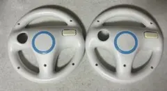 任天堂 Nintendo Wii マリオカート ハンドル ホワイト 2個セット③