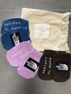 【新品未使用】THE NORTH FACE ベビーソックス3足セット 巾着付き