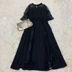 本日限定価格 極美品✨ niana ビスチェ風ハイネックレース結婚式ワンピース