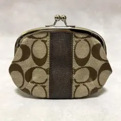 極美品　Coach コーチ　コインケース　小銭入れ　がま口　モノグラム　財布