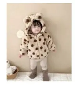 ★美品★アイモハキッズ　80cm　フワフワ　アウター　くま耳　パーカー　ブルゾン