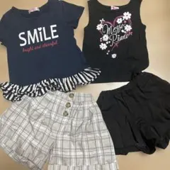 キッズ女の子服上下4点セット
