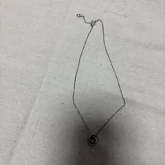 シルバー系 二重リング ネックレス