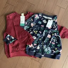 H&M 花柄・ドット柄 トレーナー 110/115 セット