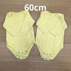 60 ロンパース　黄色　2着セット