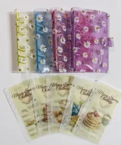 Savingカフェメニューリフィル5枚+花柄バインダーセット／saving