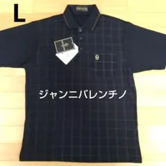 L ③ジャンニバレンチノ 新品 半袖ポロシャツ メンズ ブラックのサムネイル