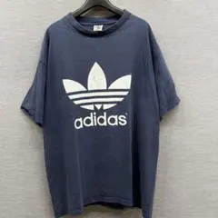 古着 90s USA製 adidas 鬼フェード 両面トレフォイルロゴ Tシャツ 