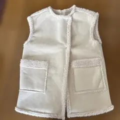 【リバーシブル】リバーシブルボア×エコスウェードベストkastane カスタネ