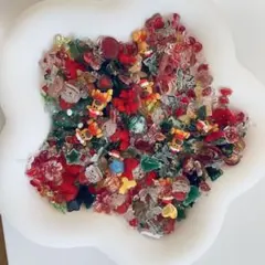 【50個】クリスマス　ネイルパーツ素材mix まとめ売り　デコパーツ　サンタ