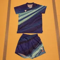 VICTAS 卓球ウェアセット M 青