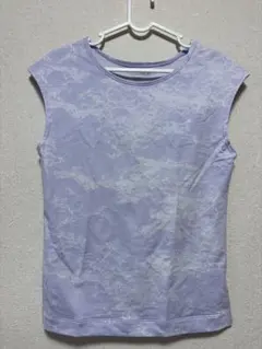 薄紫 ドレープデザイン ダンスキン　ヨガピラティスウェアＭサイズ