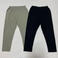 ユニクロ　レギンス　110　2枚セット　10分丈　リラックスフィット