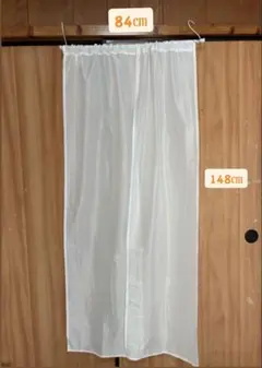 ホワイト カフェカーテン 84cm x 148cm(2.3ヶ月使用)状態◎のサムネイル