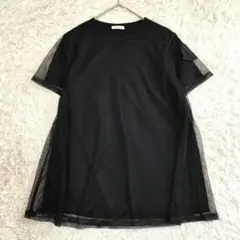 25688✨モンクレール メッシュドッキング ブラックワッペン Tシャツ Lのサムネイル