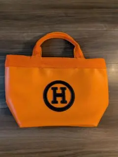 Hのロゴ トートバッグ オレンジ ミニバッグ新品のサムネイル