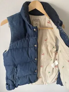 レミレリーフ 本革ヨーク デニムダウンベストM!