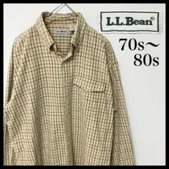 L.L.Bean エルエルビーン　70s 80s チェックシャツ　ネルシャツs1