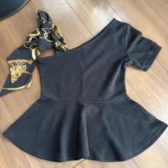 DURAS ワンショルダー ペプラムトップスのサムネイル