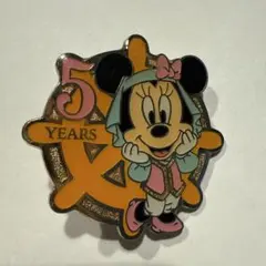 ミニーマウス 5周年記念ピンバッジ　非売品