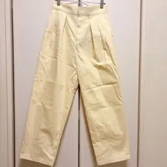 新品タグ付き シンプリシテェ タックパンツ M イエロー系