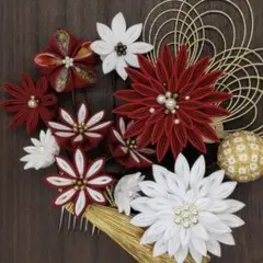 A-853 髪飾り つまみ細工 成人式 結婚式 卒業式 七五三 着物 和装