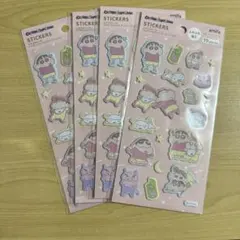 クレヨンしんちゃん　ふわふわシール　4点セット　セリア