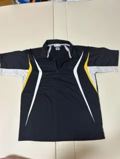 スポーツ用 半袖Tシャツ Lサイズ 黒/黄　テニスウェア　メンズ