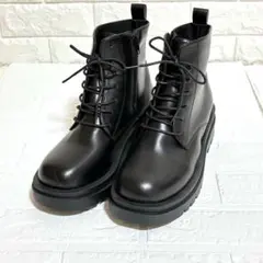 LIBERTY DOLL 厚底 レースアップブーツ 黒 ブラック 26cm相当