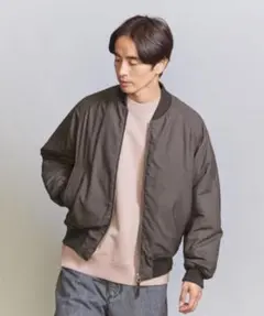 BEAUTY&YOUTH ウーステッド パデッド ブルゾン