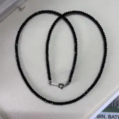 K18 ホワイトゴールド　ブラック　トルマリン　ネックレス