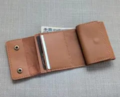 三つ折り財布/コンパクト財布/本革/牛革/レザークラフト