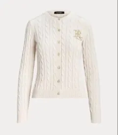 ケーブルニット コットン カーディガン ラルフローレン Mサイズ