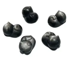 ❤️オブシディアンの猫パーツ5個セット❤️貫通穴あり