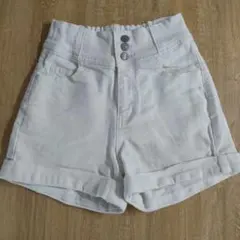 【GU】ホワイト ショートパンツ ハイウエスト　サイズM