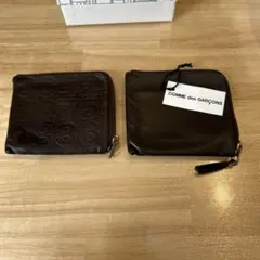 新品未使用　コムデギャルソン　ケース　ブラウン COMME des GARCONS コムデギャルソン 二つ折り財布 SA2100