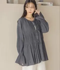 ローリーズファーム　ヨウリュウシャーリングブラウスＬＳ 106514