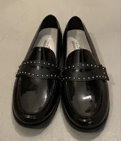 レインシューズローファーTEMPERATE ブラック晴雨兼用