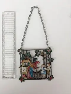 【ドイツ工芸品】アンティーク 錫飾り 壁掛け「白雪姫と7人の小人」エナメル彩色 ドイツ工芸品】アンティーク 錫飾り 壁掛け「白雪姫と7人の小人