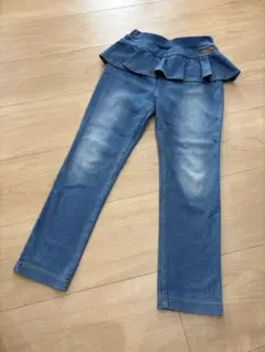 プティマイン　petit main フリル付きデニムパンツ 110