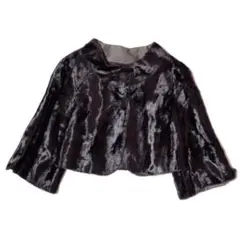 美品。エムズグレイシー 高級感溢れるエコファーショートジャケット アウター