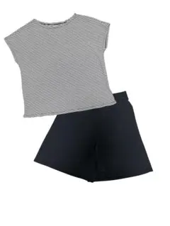 ユニクロ　エアリズム　ルームウェア　Mサイズ　ボーダー　UNIQLO ブラックのサムネイル