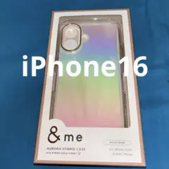 エレコム　iPhone16 &me オーロラハイブリッドケース　枠ホワイト