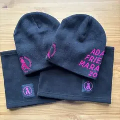 【足立フレンドリーマラソン】ネックウォーマー　ニット帽　2個ずつセット　合計４点