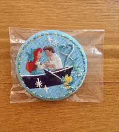 ディズニー刺繍缶バッジ　アリエル