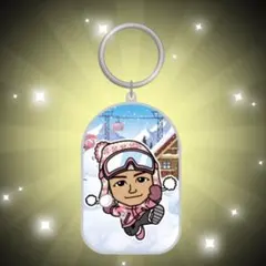 瀬口黎弥 FANTASTICS プチキャラ　背景あり　メタルキーホルダー　雪遊び