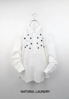 専用ページです NATURALLAUNDRY 先染めブロード ドット刺繍シャツ